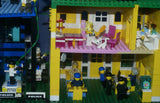 HUGE CUSTOM LEGO SET 32" x 12" x 15": THE ULTIMATE YEAR ROUND CHRISTMAS VILLAGE (2136 PCS) WITH 81 MINIFIGURES & 4 BUILDINGS, POLICE STATION, INDOOR POOL, OFFICES, WAREHOUSE, APTS, CARS, MOTOCYCLES, GARDENS, SANTAS & ACCESSORIES (KIT 27)