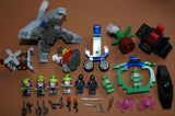 LEGO TEENAGE MUTANT NINJA TURTLES, NOW RARE, KRAANG LAB ESCAPE, KIT 79100, COLLECTIBLES: FOOT SOLDIERS VS SPACE ALIENS WITH ATTACK WEAPONS, PINK SPIDERS, 8 RETIRED MINIFIGURES, 7 DEFENSE WEAPONS, (231 PCS) KIT 28