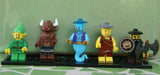 5 NOW RARE RETIRED LEGO MINIFIGURES Series 5, 6, 9, 11 EVIL DWARF, BLUE GENIE, MINOTAUR, ROMAN EMPEROR, GREEN ELF, ALL BRAND NEW WITH SOME ACCESSORIES, 25 PIECES (INVENTORY ITEM 5)