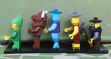 5 NOW RARE RETIRED LEGO MINIFIGURES Series 5, 6, 9, 11 EVIL DWARF, BLUE GENIE, MINOTAUR, ROMAN EMPEROR, GREEN ELF, ALL BRAND NEW WITH SOME ACCESSORIES, 25 PIECES (INVENTORY ITEM 5)