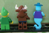 5 NOW RARE RETIRED LEGO MINIFIGURES Series 5, 6, 9, 11 EVIL DWARF, BLUE GENIE, MINOTAUR, ROMAN EMPEROR, GREEN ELF, ALL BRAND NEW WITH SOME ACCESSORIES, 25 PIECES (INVENTORY ITEM 5)