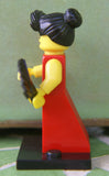 BRAND NEW, NOW RARE, RETIRED LEGO MINIFIGURE COLLECTIBLE: FLAMENCO DANCER WITH FAN + BASE (Serie 6) RELEASED IN 2012, 6 PIECES.