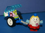 CUSTOM LEGO SET (20 PCS): 2, NOW RARE RETIRED, (NEW) MINIFIGURES & MRS PUFF, GARY THE SNAIL AND CARRIAGE, STROLLER WITH TRANSPARENT SUNROOF 3818 (KIT 33)