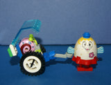 CUSTOM LEGO SET (20 PCS): 2, NOW RARE RETIRED, (NEW) MINIFIGURES & MRS PUFF, GARY THE SNAIL AND CARRIAGE, STROLLER WITH TRANSPARENT SUNROOF 3818 (KIT 33)
