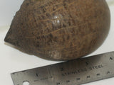 Rare Old “Big Man” Coconut Shell Cannibal Spoon or Ompi from the Azera (Adzera) People, Markham Valley, Morobe Province. Papua New Guinea. Private Collection, Mid 20th Century. ITEM SP4C, Good patina. Frogmouth handle
