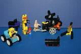 CUSTOM LEGO SET, ONE OF A KIND, AMUSEMENT PARK (88 PCS) + 3 RARE RETIRED MINIFIGURES COLLECTIBLES: SPONGEBOB, PATRICK AND MR KRABS 3833,3825,3834 (KIT 38)