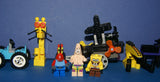 CUSTOM LEGO SET, ONE OF A KIND, AMUSEMENT PARK (88 PCS) + 3 RARE RETIRED MINIFIGURES COLLECTIBLES: SPONGEBOB, PATRICK AND MR KRABS 3833,3825,3834 (KIT 38)