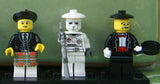 5 NOW RARE RETIRED LEGO MINIFIGURES, SOME FROM SERIE 7: BAGPIPER, COMPUTER PROGRAMMER WITH COFFEE CUP, GALAXY PATROL WITH GUN, DR. OCTOPUS FROM SPIDERMAN, MAITRE D' WITH FRYING PAN. 25 PIECES (SERIE 7)