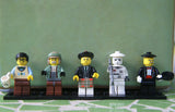 5 NOW RARE RETIRED LEGO MINIFIGURES, SOME FROM SERIE 7: BAGPIPER, COMPUTER PROGRAMMER WITH COFFEE CUP, GALAXY PATROL WITH GUN, DR. OCTOPUS FROM SPIDERMAN, MAITRE D' WITH FRYING PAN. 25 PIECES (SERIE 7)
