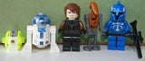 VERY RARE RETIRED (NEW) LEGO MINIFIGURES, STAR WARS CLONE WARS: R2D2 8037, ANAKIN SKYWALKER, ROCKET BATTLE DROID 8086, SENATE COMMANDO CAPTAIN WITH GUN 8128 SW288, SPY DROID: 22 PC (KIT 11)