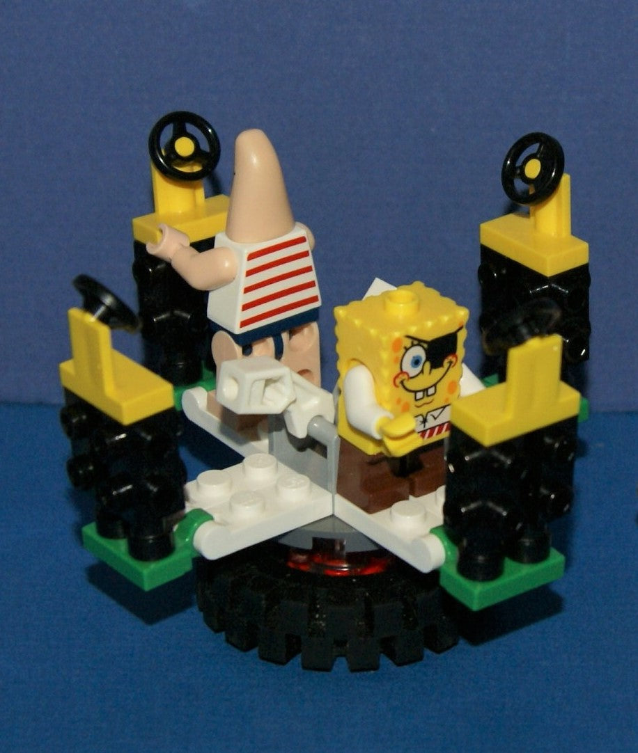 LEGO CUSTOM CAROUSEL REVOLVING SET (72 PCS) WITH 4 NOW RARE