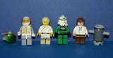 6, NOW RARE, RETIRED LEGO MINIFIGURES COLLECTIBLES FROM STAR WARS (EPISODES 4/5/6): LUKE SKYWALKER, HOTH REBEL, HAN SOLO, 2 CUSTOM DROIDS, GREEN PILOT (31 PCS) KIT SET ITEM 21, USED IN DISPLAYS