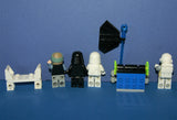 4, NOW RARE, RETIRED LEGO STAR WARS MINIFIGURES COLLECTIBLES (EPISODES 4/5/6): SNOWTROOPER, IMPERIAL TROOPER,  TROOPER SW187, HOTH REBEL, REFLECTIVE SPY TOWER DROID, BENCH & MORE (39 PCS). KIT: SET 25