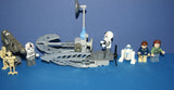 7 NOW VERY RARE RETIRED LEGO MINIFIGURES COLLECTIBLES FROM STAR WARS (EPISODES 4/5/6): HAN SOLO, PRINCESS LEIA, R2-D2, 2 AT-AT DRIVERS, 2 BATTLE DROIDS PLUS 2 CUSTOM BUILDS: ARTICULATED CRANE & ENEMY SKY CHOPPER (54 PCS) KIT SET ITEM 30