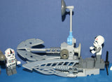 7 NOW VERY RARE RETIRED LEGO MINIFIGURES COLLECTIBLES FROM STAR WARS (EPISODES 4/5/6): HAN SOLO, PRINCESS LEIA, R2-D2, 2 AT-AT DRIVERS, 2 BATTLE DROIDS PLUS 2 CUSTOM BUILDS: ARTICULATED CRANE & ENEMY SKY CHOPPER (54 PCS) KIT SET ITEM 30