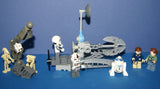 7 NOW VERY RARE RETIRED LEGO MINIFIGURES COLLECTIBLES FROM STAR WARS (EPISODES 4/5/6): HAN SOLO, PRINCESS LEIA, R2-D2, 2 AT-AT DRIVERS, 2 BATTLE DROIDS PLUS 2 CUSTOM BUILDS: ARTICULATED CRANE & ENEMY SKY CHOPPER (54 PCS) KIT SET ITEM 30