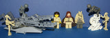 5, NOW RARE RETIRED (BUT NEW) LEGO MINIFIGURES COLLECTIBLES FROM STAR WARS (EPISODE 1): QUI-GON-JINN, ANAKIN SKYWALKER, JAR-JAR BINKS, 2 BATTLE DROIDS + MOBILE SLICING DROID BUGGY & DROID CRANE (42 PCS). KIT SET ITEM 36