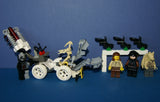 5, NOW RARE, RETIRED LEGO STAR WARS MINIFIGURES COLLECTIBLES: DARTH VADER, JAR JAR BINKS, QUI-GON JINN, ANAKIN SKYWALKER, BATTLE DROID PLUS 2 CUSTOM BUILDS ARCH & DROID DEFENSE MACHINE (74 PCS). KIT: ITEM 42 CLONE WARS & EPISODE 1
