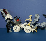5, NOW RARE, RETIRED LEGO STAR WARS MINIFIGURES COLLECTIBLES: DARTH VADER, JAR JAR BINKS, QUI-GON JINN, ANAKIN SKYWALKER, BATTLE DROID PLUS 2 CUSTOM BUILDS ARCH & DROID DEFENSE MACHINE (74 PCS). KIT: ITEM 42 CLONE WARS & EPISODE 1