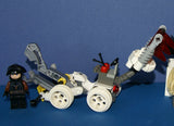 5, NOW RARE, RETIRED LEGO STAR WARS MINIFIGURES COLLECTIBLES: DARTH VADER, JAR JAR BINKS, QUI-GON JINN, ANAKIN SKYWALKER, BATTLE DROID PLUS 2 CUSTOM BUILDS ARCH & DROID DEFENSE MACHINE (74 PCS). KIT: ITEM 42 CLONE WARS & EPISODE 1