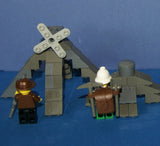 LEGO ADVENTURERS OF THE DESERT: 6 NOW RARE RETIRED MINIFIGURES VON BARRON, JOHNNY THUNDER, SAM SINISTER, CHARLES LIGHTNING, HARRY CANE & 5 CUSTOM BUILDS: 2 PYRAMIDS, CRANE, SINK, PHARAOH SARCOPHAGUS, ETC., 143 PIECES (KIT ITEM 46)