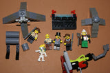 LEGO ADVENTURERS OF THE DESERT: 6 NOW RARE RETIRED MINIFIGURES VON BARRON, JOHNNY THUNDER, SAM SINISTER, CHARLES LIGHTNING, HARRY CANE & 5 CUSTOM BUILDS: 2 PYRAMIDS, CRANE, SINK, PHARAOH SARCOPHAGUS, ETC., 143 PIECES (KIT ITEM 46)