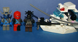 LEGO SPACE INSECTOIDS VS MARTIAL ARTS "BOAT PEOPLE" TEAM: 10 MINIFIGURES: 5 INSECTOIDS, 2 DROIDS, 3 MARTIAL ART & KARATE MFS ON ARMORED BOAT (127 PIECES) KIT ITEM 47
