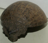 Rare Old “Big Man” Coconut Shell Cannibal Spoon or Ompi from the Azera (Adzera) People, Markham Valley, Morobe Province. Papua New Guinea. Private Collection, Mid 20th Century. ITEM SP4C, Good patina. Frogmouth handle