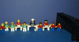 10 NOW VERY RARE RETIRED LEGO SOCCER PLAYER MINIFIGURES: SOC016, SOC002, SOC028, SOC087, SOC088, SOC089, SOC089, SOC090, SOC119, SOC118S, SOC098 & SOCCER BALL, GOAL NET, 3 BENCHES (KIT 59) YEARS 1979 TO 1980