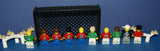 10 NOW VERY RARE RETIRED LEGO SOCCER PLAYER MINIFIGURES: SOC016, SOC002, SOC028, SOC087, SOC088, SOC089, SOC089, SOC090, SOC119, SOC118S, SOC098 & SOCCER BALL, GOAL NET, 3 BENCHES (KIT 59) YEARS 1979 TO 1980