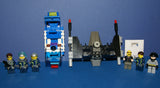LEGO GREY BATMAN (NEW BLUE CAPE IN BOX) VS AGENTS:  6 MINIFIGURES (BATMAN, JET "AIR" PILOT, AGENTS, CHARGE, CHASE ETC...)  AGT025, AGT020A, AGT001A,  AIR019 PLUS  2 CUSTOM BUILDS: BOAT, JET PLANE & ACCESSORIES (145 PCS) KIT 60