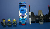 LEGO GREY BATMAN (NEW BLUE CAPE IN BOX) VS AGENTS:  6 MINIFIGURES (BATMAN, JET "AIR" PILOT, AGENTS, CHARGE, CHASE ETC...)  AGT025, AGT020A, AGT001A,  AIR019 PLUS  2 CUSTOM BUILDS: BOAT, JET PLANE & ACCESSORIES (145 PCS) KIT 60