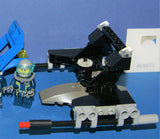LEGO GREY BATMAN (NEW BLUE CAPE IN BOX) VS AGENTS:  6 MINIFIGURES (BATMAN, JET "AIR" PILOT, AGENTS, CHARGE, CHASE ETC...)  AGT025, AGT020A, AGT001A,  AIR019 PLUS  2 CUSTOM BUILDS: BOAT, JET PLANE & ACCESSORIES (145 PCS) KIT 60
