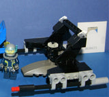 LEGO GREY BATMAN (NEW BLUE CAPE IN BOX) VS AGENTS:  6 MINIFIGURES (BATMAN, JET "AIR" PILOT, AGENTS, CHARGE, CHASE ETC...)  AGT025, AGT020A, AGT001A,  AIR019 PLUS  2 CUSTOM BUILDS: BOAT, JET PLANE & ACCESSORIES (145 PCS) KIT 60