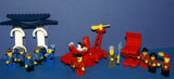 1998-2009 VERY RARE RETIRED LEGO MFS: 11 HARD TO FIND NINJAS CAS049, CAS050, CAS052, CAS053, CAS054 & SAMURAI CAS055 MINIFIGURES WITH ACCESSORIES, 3 BUILDS: AIRBOAT, BARBECUE, CHINATOWN GATEWAY (131 PCS) KIT 62