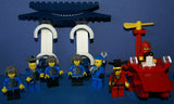 1998-2009 VERY RARE RETIRED LEGO MFS: 11 HARD TO FIND NINJAS CAS049, CAS050, CAS052, CAS053, CAS054 & SAMURAI CAS055 MINIFIGURES WITH ACCESSORIES, 3 BUILDS: AIRBOAT, BARBECUE, CHINATOWN GATEWAY (131 PCS) KIT 62