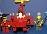 1998-2009 VERY RARE RETIRED LEGO MFS: 11 HARD TO FIND NINJAS CAS049, CAS050, CAS052, CAS053, CAS054 & SAMURAI CAS055 MINIFIGURES WITH ACCESSORIES, 3 BUILDS: AIRBOAT, BARBECUE, CHINATOWN GATEWAY (131 PCS) KIT 62
