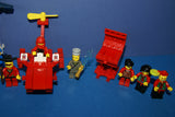 1998-2009 VERY RARE RETIRED LEGO MFS: 11 HARD TO FIND NINJAS CAS049, CAS050, CAS052, CAS053, CAS054 & SAMURAI CAS055 MINIFIGURES WITH ACCESSORIES, 3 BUILDS: AIRBOAT, BARBECUE, CHINATOWN GATEWAY (131 PCS) KIT 62