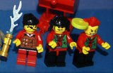 1998-2009 VERY RARE RETIRED LEGO MFS: 11 HARD TO FIND NINJAS CAS049, CAS050, CAS052, CAS053, CAS054 & SAMURAI CAS055 MINIFIGURES WITH ACCESSORIES, 3 BUILDS: AIRBOAT, BARBECUE, CHINATOWN GATEWAY (131 PCS) KIT 62