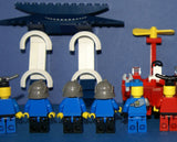 1998-2009 VERY RARE RETIRED LEGO MFS: 11 HARD TO FIND NINJAS CAS049, CAS050, CAS052, CAS053, CAS054 & SAMURAI CAS055 MINIFIGURES WITH ACCESSORIES, 3 BUILDS: AIRBOAT, BARBECUE, CHINATOWN GATEWAY (131 PCS) KIT 62