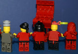 1998-2009 VERY RARE RETIRED LEGO MFS: 11 HARD TO FIND NINJAS CAS049, CAS050, CAS052, CAS053, CAS054 & SAMURAI CAS055 MINIFIGURES WITH ACCESSORIES, 3 BUILDS: AIRBOAT, BARBECUE, CHINATOWN GATEWAY (131 PCS) KIT 62