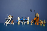 8 RARE RETIRED LEGO STAR WARS MINIFIGURES COLLECTIBLES: KAADU GUNGAN BEAST, SALACIOUS B. CRUMB, JAR JAR BINKS, GUNGAN SOLDIER, GAMORREAN GUARD, 2 STORM TROOPERS, BATTLE DROID, CONTROL TABLE, 2 BAR STOOLS, REFLECTION STATION (70 PCS) SET 66