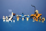 8 RARE RETIRED LEGO STAR WARS MINIFIGURES COLLECTIBLES: KAADU GUNGAN BEAST, SALACIOUS B. CRUMB, JAR JAR BINKS, GUNGAN SOLDIER, GAMORREAN GUARD, 2 STORM TROOPERS, BATTLE DROID, CONTROL TABLE, 2 BAR STOOLS, REFLECTION STATION (70 PCS) SET 66