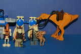 8 RARE RETIRED LEGO STAR WARS MINIFIGURES COLLECTIBLES: KAADU GUNGAN BEAST, SALACIOUS B. CRUMB, JAR JAR BINKS, GUNGAN SOLDIER, GAMORREAN GUARD, 2 STORM TROOPERS, BATTLE DROID, CONTROL TABLE, 2 BAR STOOLS, REFLECTION STATION (70 PCS) SET 66