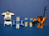 8 RARE RETIRED LEGO STAR WARS MINIFIGURES COLLECTIBLES: KAADU GUNGAN BEAST, SALACIOUS B. CRUMB, JAR JAR BINKS, GUNGAN SOLDIER, GAMORREAN GUARD, 2 STORM TROOPERS, BATTLE DROID, CONTROL TABLE, 2 BAR STOOLS, REFLECTION STATION (70 PCS) SET 66