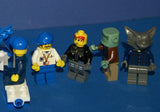 9 RARE LEGO STUDIO MONSTERS & SPORTS & BATMAN MINIFIGURES FROM STUDIO GRAVITY GAMES, PLUS 2 CUSTOM BUILDS: RACE BOAT & PICNIC SET (96pcs) KIT ITEM 67 (FROM YEARS 2000-2010)