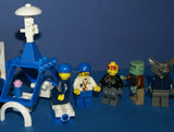 9 RARE LEGO STUDIO MONSTERS & SPORTS & BATMAN MINIFIGURES FROM STUDIO GRAVITY GAMES, PLUS 2 CUSTOM BUILDS: RACE BOAT & PICNIC SET (96pcs) KIT ITEM 67 (FROM YEARS 2000-2010)