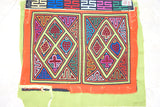 1980's Kuna Indian Folk Art Mola Blouse Panel from San Blas Islands, Panama. Hand-stitched Reverse Applique: Deck of Cards Motif 16" x 12"  (61B)