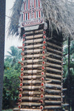 EXTREMELY RARE OCEANIC ART KIADIBA OR DANCE PADDLE FROM THE TROBRIAND ISLANDS, MELANESIA. HAND CARVED WOOD PAINTED WITH NATURAL DYES CIRCA 1950 AS SEEN IN MUSEUMS REPRESENTING RARE CULTURES COLLECTOR DESIGNER DECORATOR HOME DECOR no 4A5C