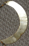 Bride Price Currency, Rare Older Ceremonial Moka Kina Shell Necklace (Huge Mother of Pearl Crescent) with Seed Bead Chain, Pectoral Collected from the Foi Tribe (New guinea), Mid 1900’s, Highly Collectible. KINA5